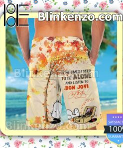 To Be Alone And Listen To Bon Jovi Mens Shirt, Swim Trunk a