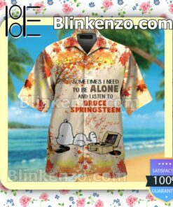 To Be Alone And Listen To Bruce Springsteen Mens Shirt, Swim Trunk