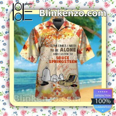 To Be Alone And Listen To Bruce Springsteen Mens Shirt, Swim Trunk