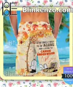 To Be Alone And Listen To Carrie Underwood Mens Shirt, Swim Trunk a