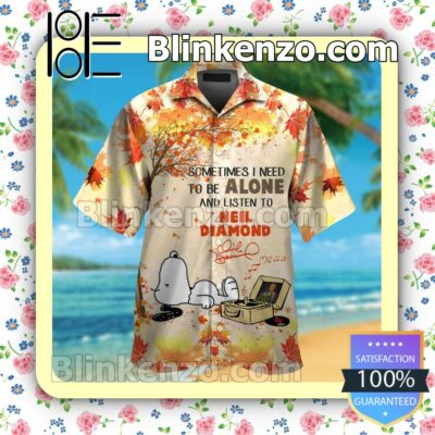 To Be Alone And Listen To Neil Diamond Mens Shirt, Swim Trunk