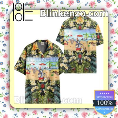 Tom and Jerry Summer Hawaiian Shirt b