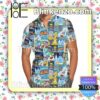 Tomorrowland Disney Inspired Cartoon Graphics Summer Hawaiian Shirt, Mens Shorts