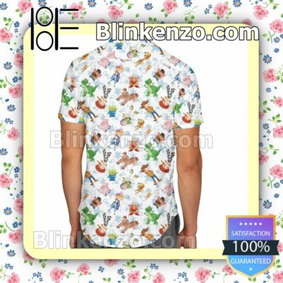 Toy Story Friends Disney Pixar Cartoon Graphics Summer Hawaiian Shirt, Mens Shorts a