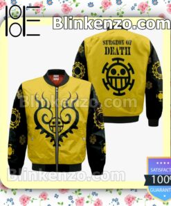 Trafalgar D. Water Law Surgeon of Death One Piece Anime Personalized T-shirt, Hoodie, Long Sleeve, Bomber Jacket c