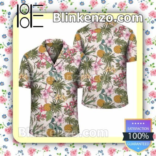 Tropical Flower Pineapple Summer Shirt