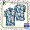 Tropical Hibiscus Blue Summer Shirts