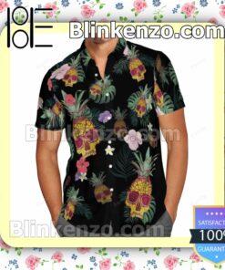 Tropical Pineapple Skull Summer Shirts a