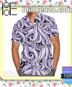 Ursula Octopus Pattern Inspired Disney Summer Hawaiian Shirt, Mens Shorts