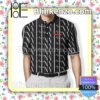 Valentino All Over Logo Print Embroidered Polo Shirts