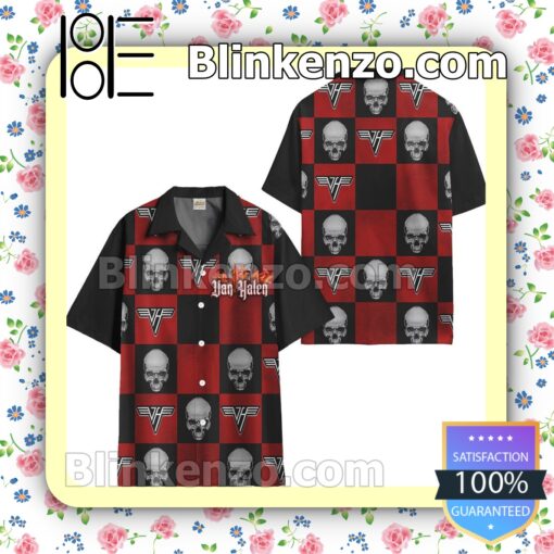 Van Halen Skull Summer Hawaiian Shirt b