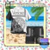 Versace Medusa Checkerboard Border Luxury Beach Shirts, Swim Trunks