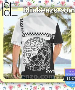 Versace Medusa Checkerboard Border Luxury Beach Shirts, Swim Trunks b