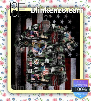 Veteran Guardian Of Freedom And The American Way Of Life Camo Summer Shirts