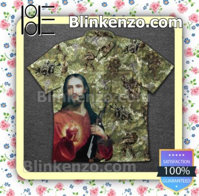 Veteran Jesus And Soldier Summer Shirt