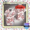 Victory Red Tropical Floral White Summer Shirt