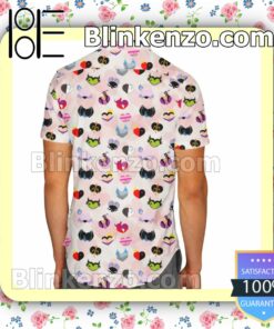 Villaintine Hearts Disney Cartoon Graphics Summer Hawaiian Shirt, Mens Shorts a