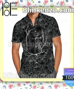 Whispered Skull Pattern Summer Shirts a