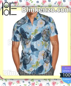 White Claw Hard Seltzer Logo Flowery Blue Summer Hawaiian Shirt a