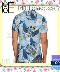 White Claw Hard Seltzer Logo Flowery Blue Summer Hawaiian Shirt b