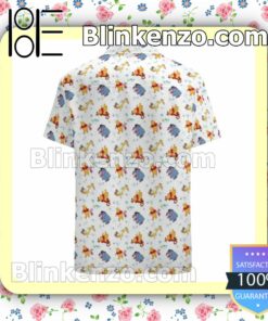 Winnie Pooh Hanging With Friends White Summer Hawaiian Shirt, Mens Shorts a