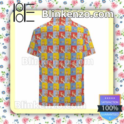 Winnie The Pooh Bright Mosaic Pattern Disney Summer Hawaiian Shirt, Mens Shorts a