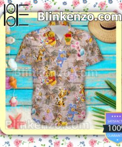 Winnie The Pooh Tigger Piglet Brown Leaves Disney Summer Hawaiian Shirt a