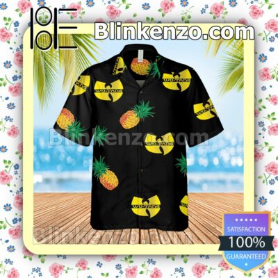 Wu Tang Clan Black Summer Hawaiian Shirt, Mens Shorts