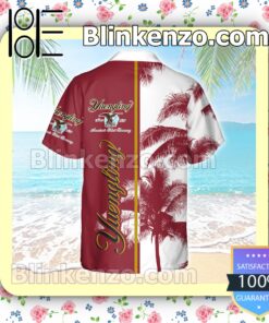 Yeung Ling Palm Tree White Red Summer Hawaiian Shirt b