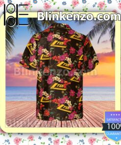 ZZ Top Rock Band Floral Pattern Summer Hawaiian Shirt, Mens Shorts a