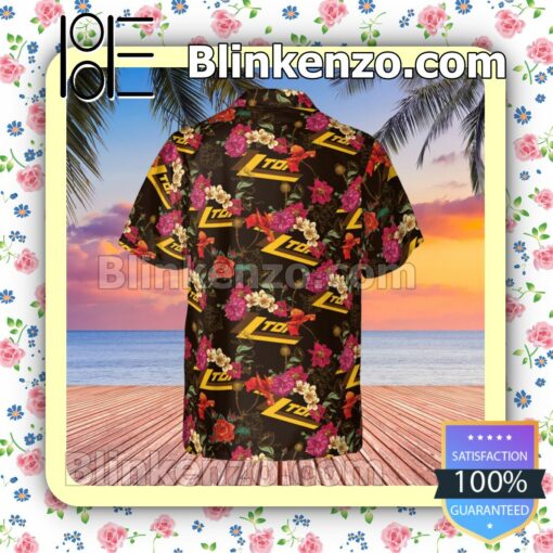 ZZ Top Rock Band Floral Pattern Summer Hawaiian Shirt, Mens Shorts a