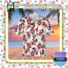 ZZ Top Rock Band Logo Floral Pattern White Summer Hawaiian Shirt, Mens Shorts
