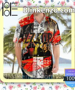 ZZ Top Rock Band  Summer Hawaiian Shirt, Mens Shorts a