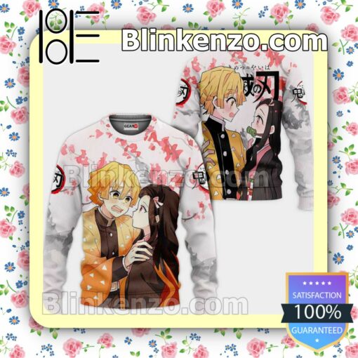 Zenitsu and Nezuko Demon Slayer Anime Personalized T-shirt, Hoodie, Long Sleeve, Bomber Jacket a