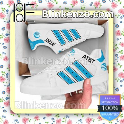 AT_T Logo Print Low Top Shoes-a