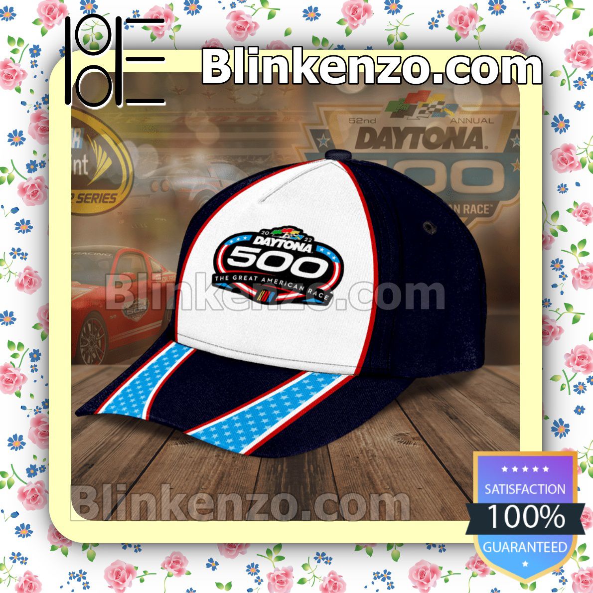 Buy In US 2022 Daytona 500 The Great American Race Black And White Baseball Caps Gift For Boyfriend