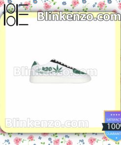420 Smoking Cannabis Weed Mens Air Force Sneakers b