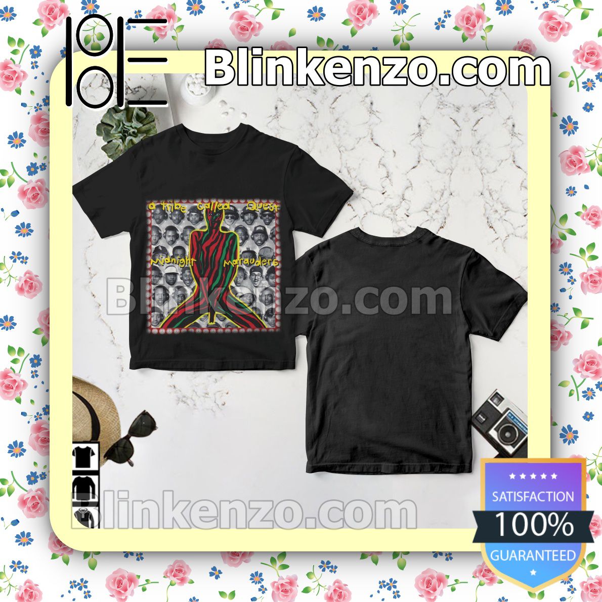 A Tribe Called Quest Midnight Marauders Album Cover Black Custom T-shirts