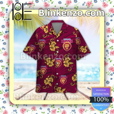 AFL Brisbane Lions Personalized Summer Beach Shirt a