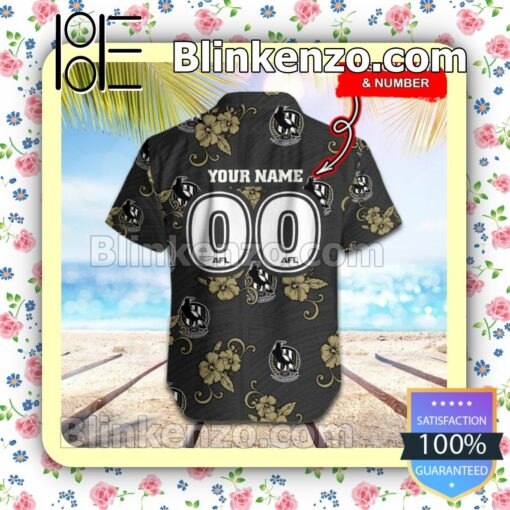 AFL Collingwood Magpies Personalized Summer Beach Shirt b