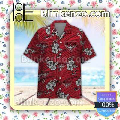 AFL Essendon Bombers Personalized Summer Beach Shirt a