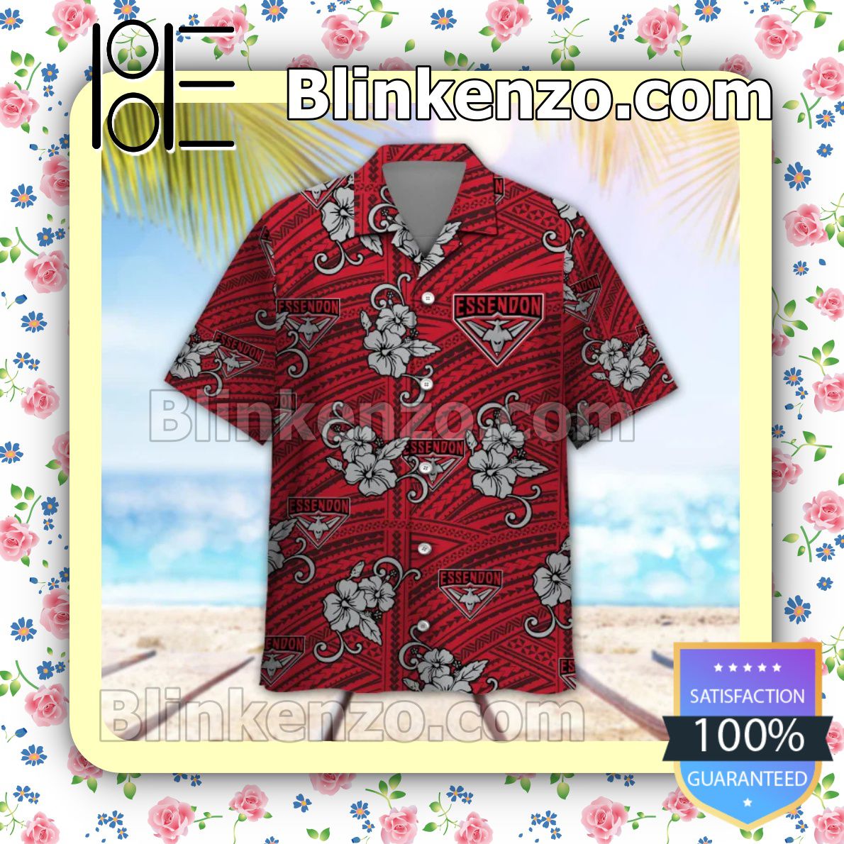 Amazing AFL Essendon Bombers Personalized Summer Beach Shirt