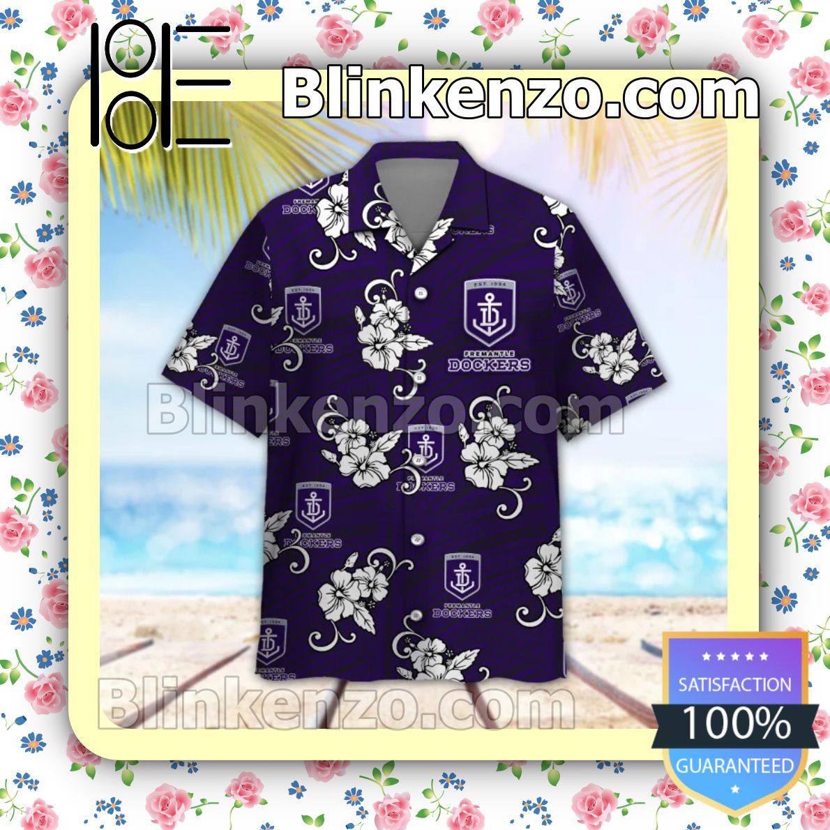 All Over Print AFL Fremantle Dockers Personalized Summer Beach Shirt