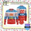 AFL Gold Coast Suns Custom Name Number Knit Ugly Christmas Sweater
