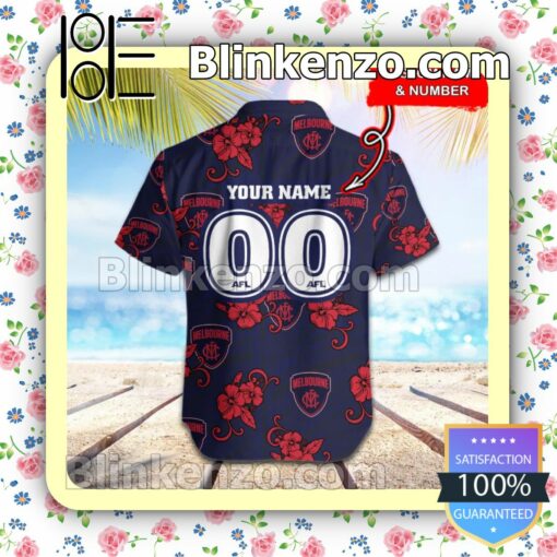 AFL Melbourne Demons Personalized Summer Beach Shirt b