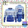 AFL North Melbourne Football Club Custom Name Number Knit Ugly Christmas Sweater