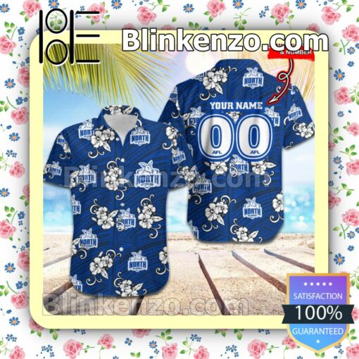 AFL North Melbourne Kangaroos Personalized Summer Beach Shirt