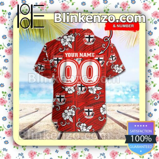 AFL St Kilda Saints Personalized Summer Beach Shirt b