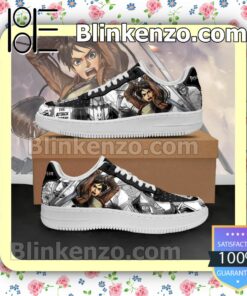 AOT Eren Attack On Titan Anime Mixed Manga Nike Air Force Sneakers