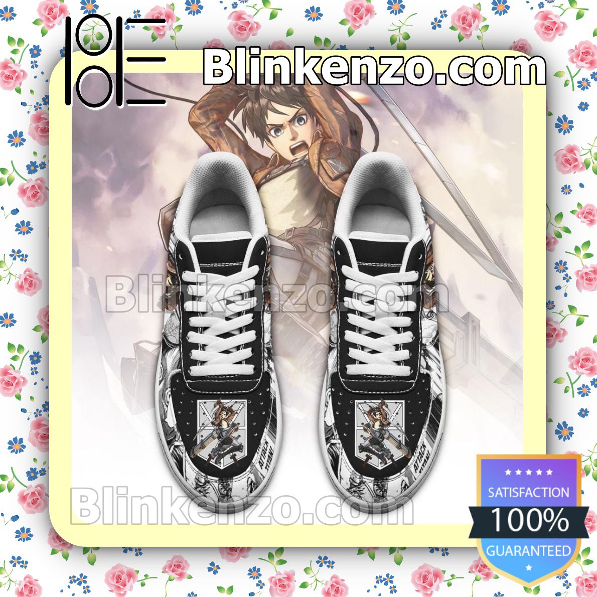 Us Store AOT Eren Attack On Titan Anime Mixed Manga Nike Air Force Sneakers